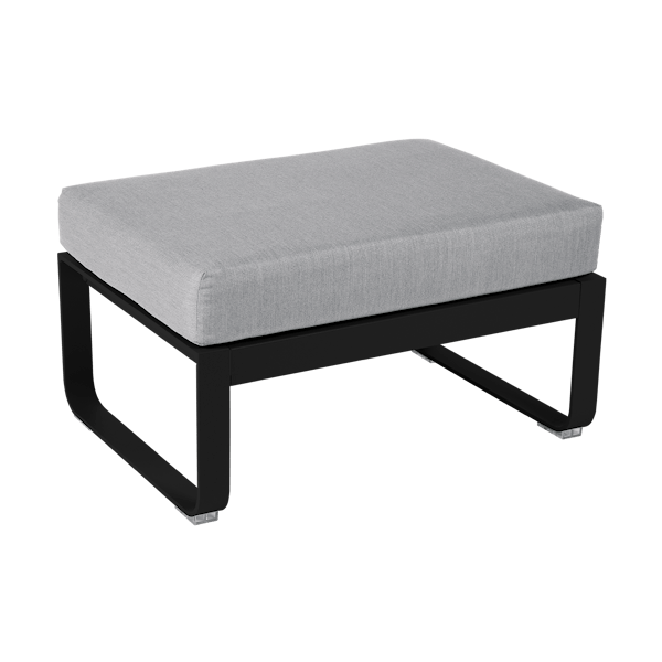 Bellevie Outdoor Modular 1 Seater Ottoman By Fermob in Liquorice