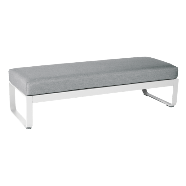 Bellevie Outdoor Modular 2 Seater Ottoman By Fermob in Cotton White