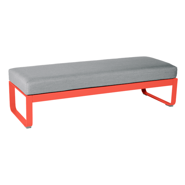 Bellevie Outdoor Modular 2 Seater Ottoman By Fermob in Capucine