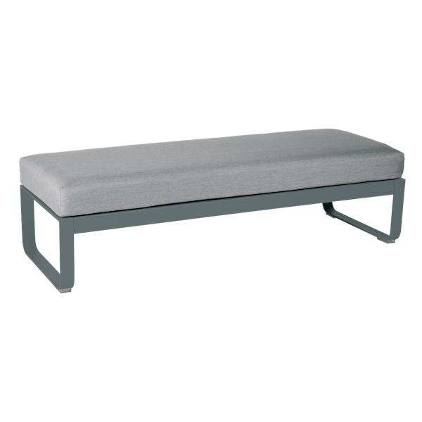 Bellevie Outdoor Modular 2 Seater Ottoman By Fermob in Storm Grey