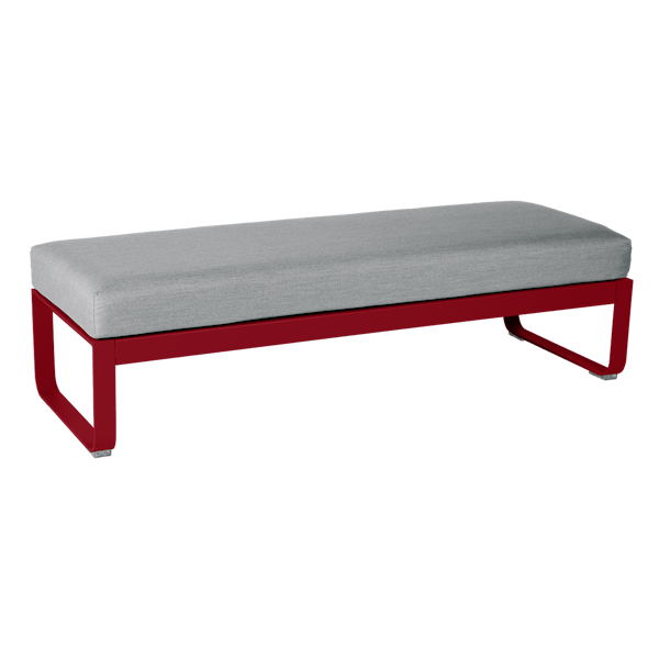 Bellevie Outdoor Modular 2 Seater Ottoman By Fermob in Chilli