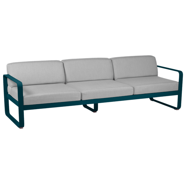 Bellevie 3 Seater Outdoor Sofa By Fermob in Acapulco Blue