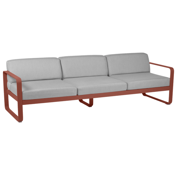 Bellevie 3 Seater Outdoor Sofa By Fermob in Red Ochre