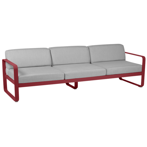 Bellevie 3 Seater Outdoor Sofa By Fermob in Chilli
