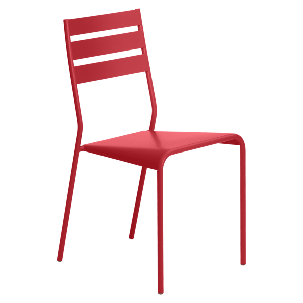 Facto Outdoor Dining Chair By Fermob in Poppy