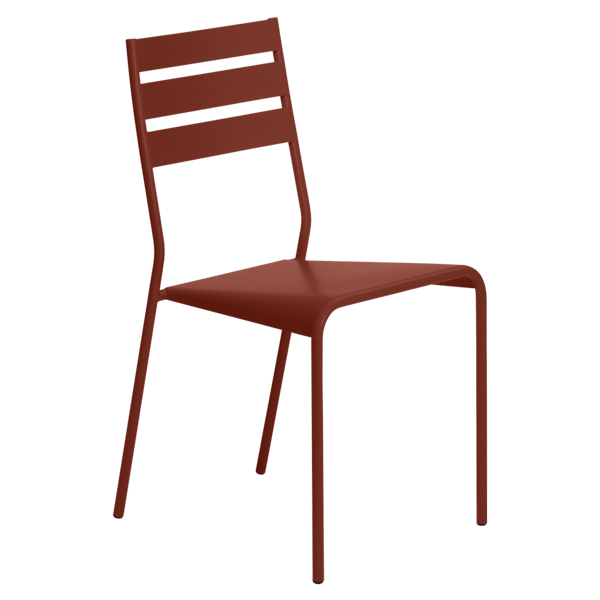 Facto Outdoor Dining Chair By Fermob in Red Ochre
