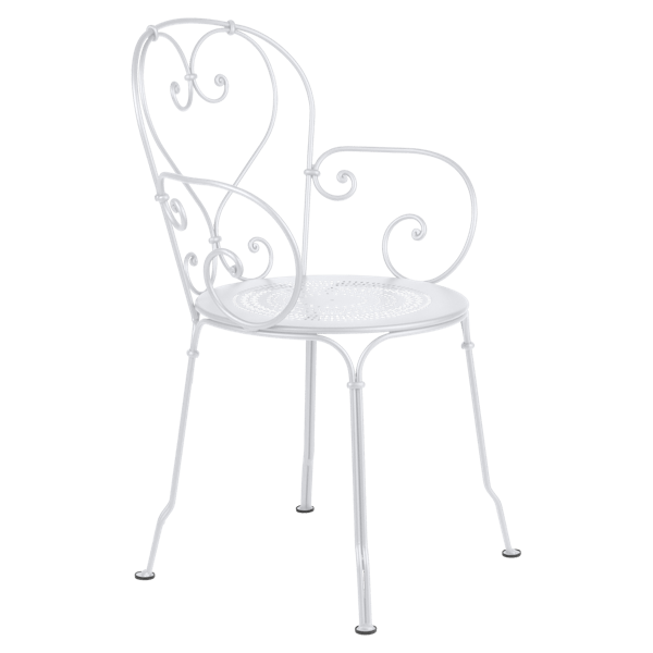 1900 Garden Dining Armchair By Fermob in Cotton White