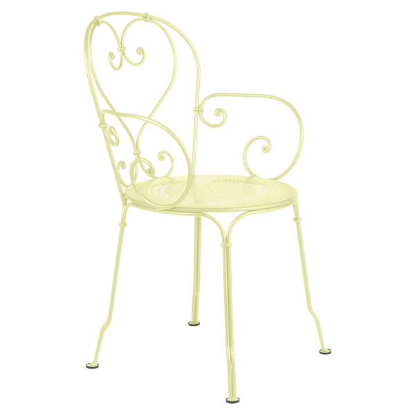 1900 Garden Dining Armchair By Fermob in Frosted Lemon