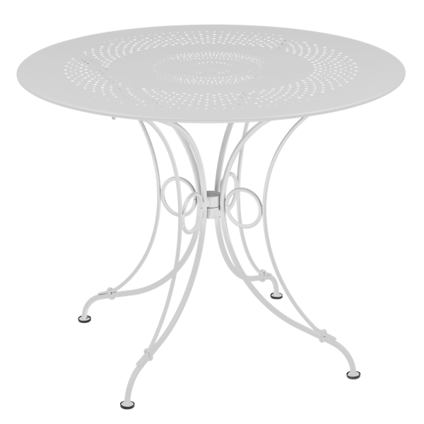 Fermob 1900 Table Round 96cm in Cotton White