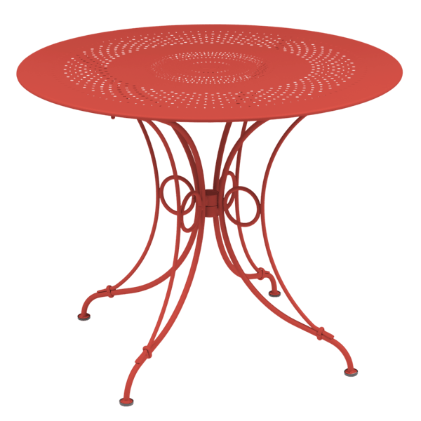 1900 Garden Dining Table Round 96cm By Fermob in Capucine