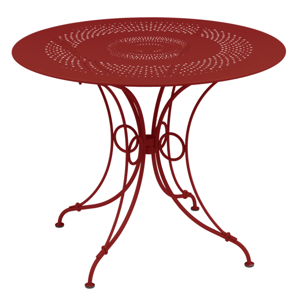 Fermob 1900 Table Round 96cm in Poppy