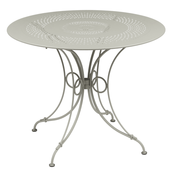 1900 Garden Dining Table Round 96cm By Fermob in Clay Grey