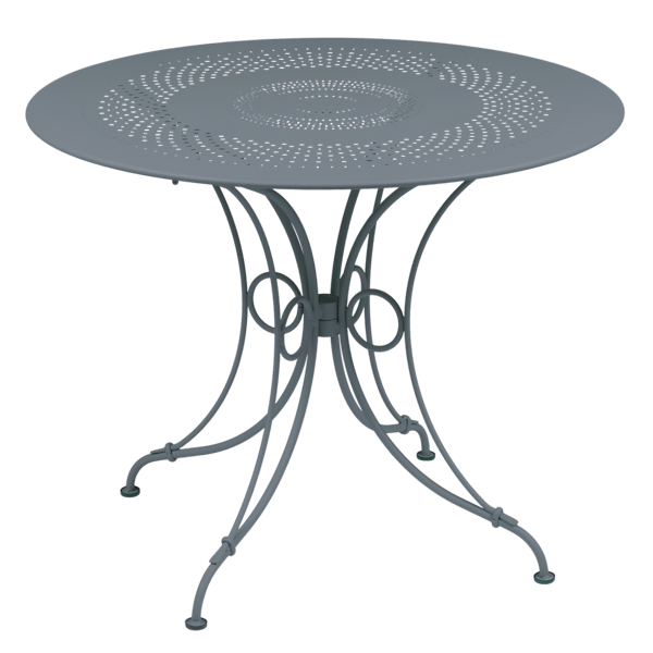 Fermob 1900 Table Round 96cm in Storm Grey