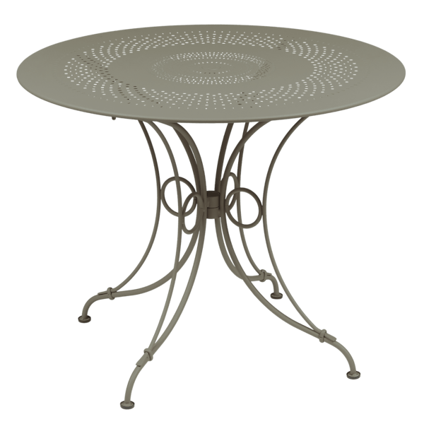 Fermob 1900 Table Round 96cm in Nutmeg