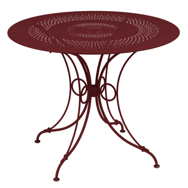 1900 Garden Dining Table Round 96cm By Fermob in Chilli