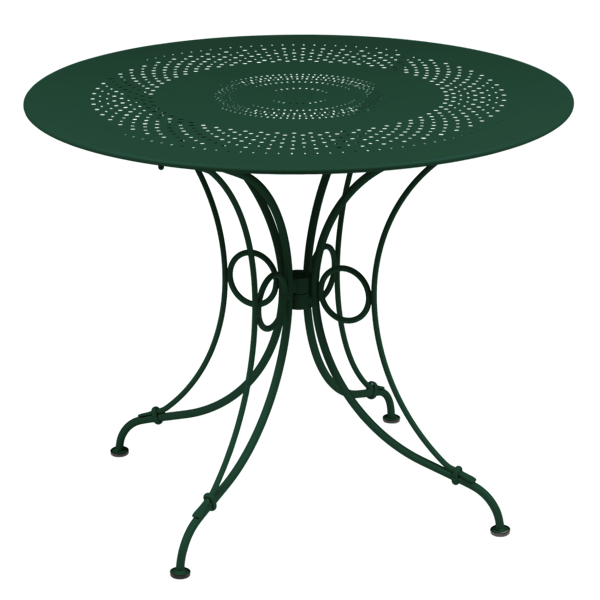 1900 Garden Dining Table Round 96cm By Fermob in Cedar Green