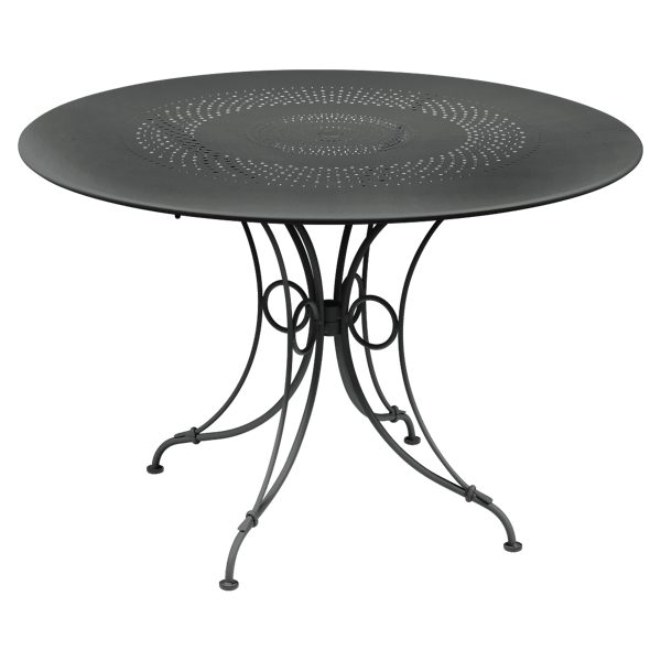 1900 Garden Dining Table Round 117cm By Fermob in Anthracite