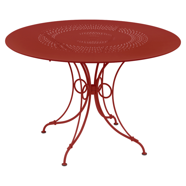 Fermob 1900 Table Round 117cm in Poppy