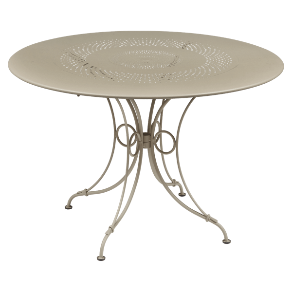 1900 Garden Dining Table Round 117cm By Fermob in Nutmeg