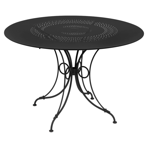 Fermob 1900 Table Round 117cm in Liquorice