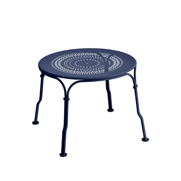 Fermob 1900 Low Table in Deep Blue