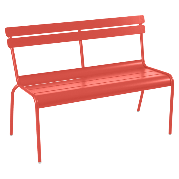 Luxembourg Outdoor Bench with Back By Fermob in Capucine