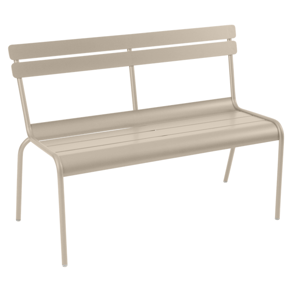 Fermob Luxembourg Bench with Back in Nutmeg