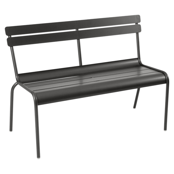 Fermob Luxembourg Bench with Back in Liquorice