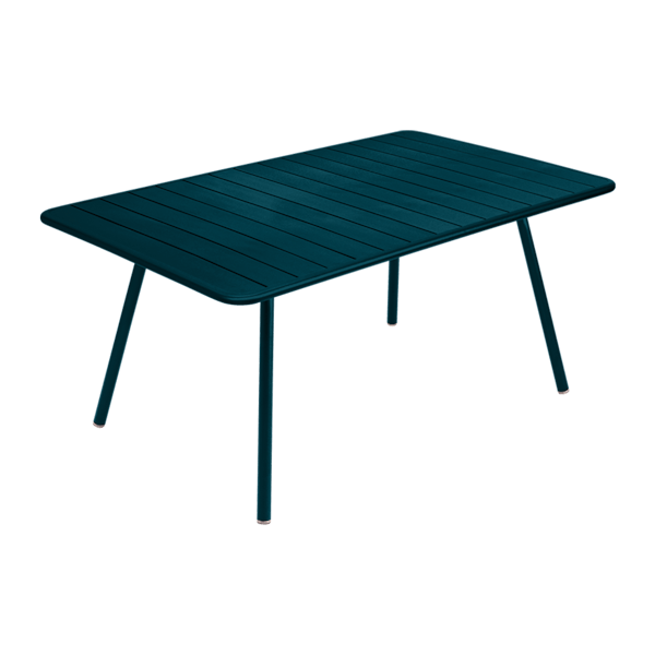 Luxembourg Outdoor Dining Table 165 x 100cm By Fermob in Acapulco Blue