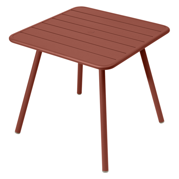Luxembourg Outdoor Dining Table 80 x 80cm By Fermob in Red Ochre