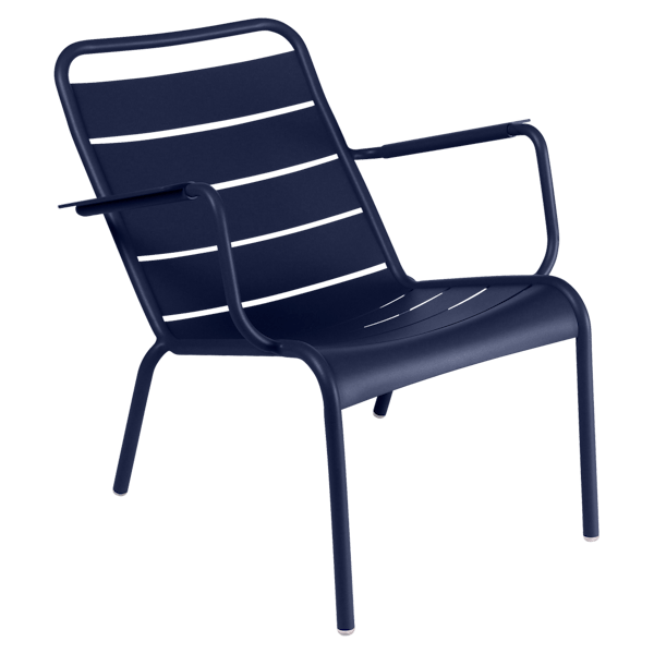 Luxembourg Outdoor Low Armchair By Fermob in Deep Blue