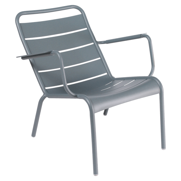 Luxembourg Outdoor Low Armchair By Fermob in Storm Grey