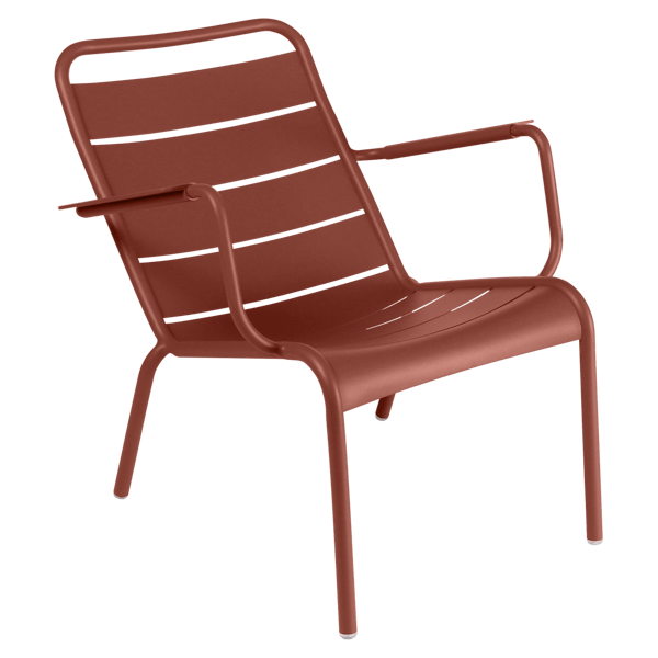 Fermob Luxembourg Low Armchair in Red Ochre