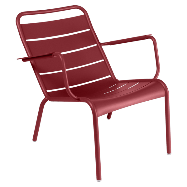 Luxembourg Outdoor Low Armchair By Fermob in Chilli