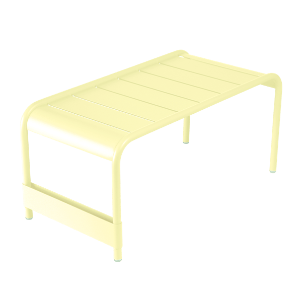 Fermob Luxembourg Large Low Table And Garden Bench in Frosted Lemon