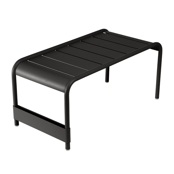 Fermob Luxembourg Large Low Table And Garden Bench in Liquorice