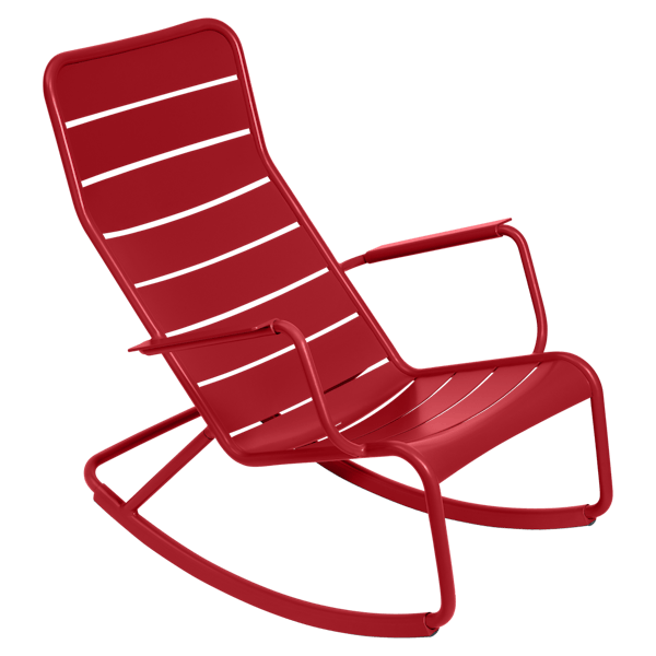 Luxembourg Outdoor Rocking Chair By Fermob in Poppy