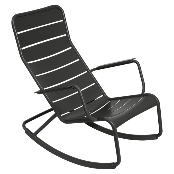 Luxembourg Outdoor Rocking Chair By Fermob in Liquorice