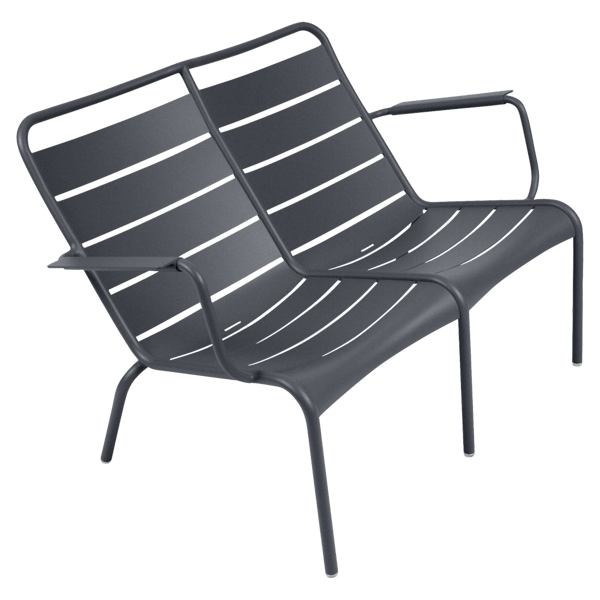 Luxembourg Outdoor Low Armchair Duo By Fermob in Anthracite