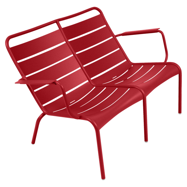 Fermob Luxembourg Low Armchair Duo in Poppy