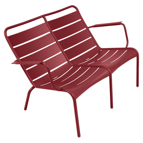 Fermob Luxembourg Low Armchair Duo in Chilli