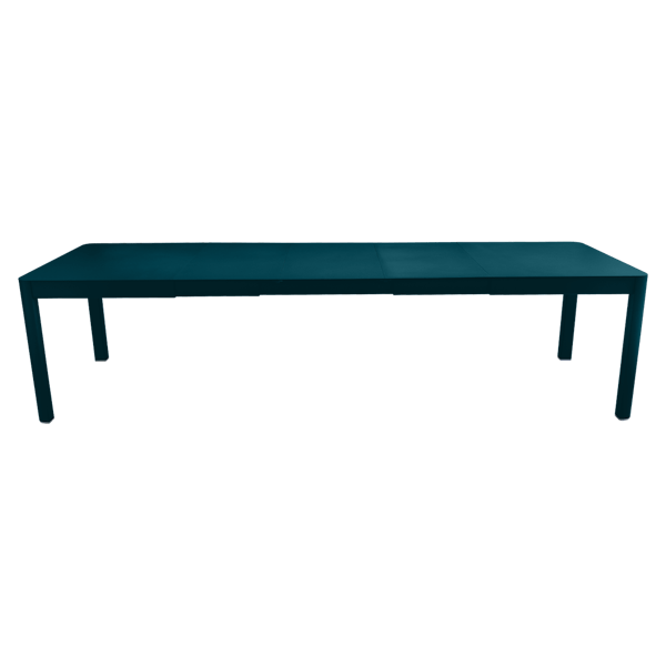 Ribambelle Outdoor Dining Table - 3 Extensions 149 to 299cm By Fermob in Acapulco Blue