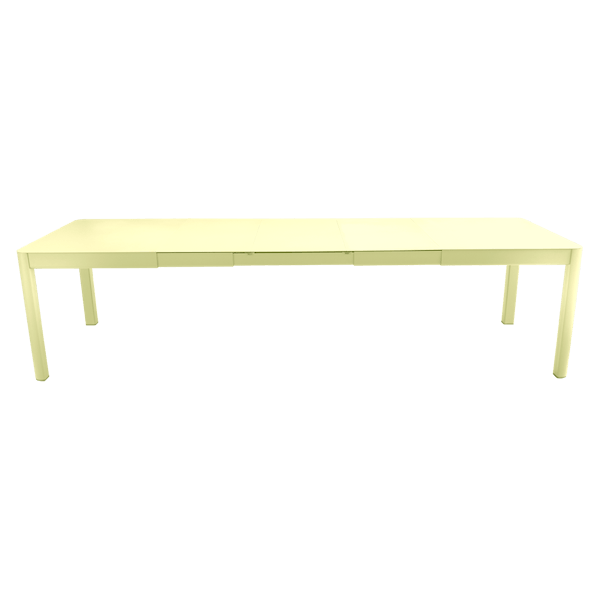 Ribambelle Outdoor Dining Table - 3 Extensions 149 to 299cm By Fermob in Frosted Lemon