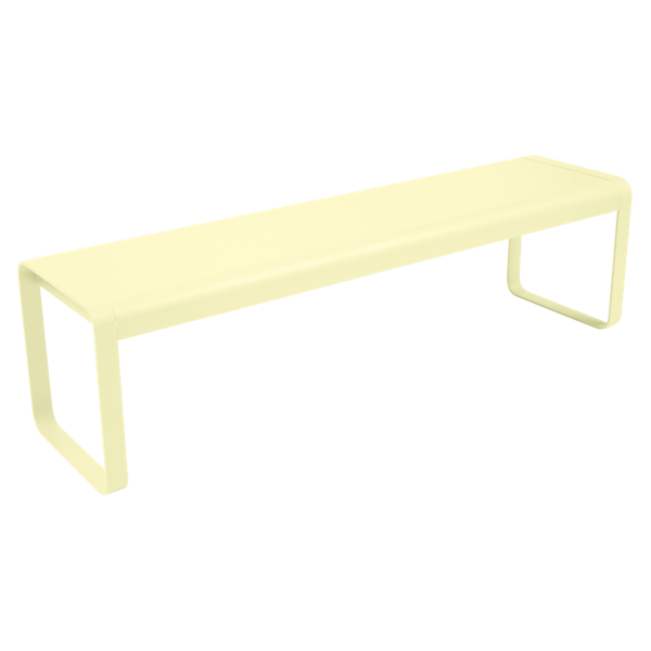 Bellevie Outdoor Dining Bench By Fermob in Frosted Lemon
