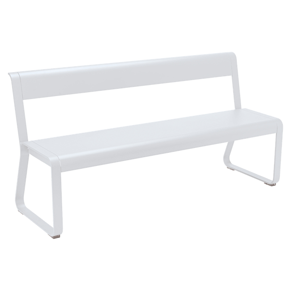 Bellevie Outdoor Dining Bench with Back By Fermob in Cotton White