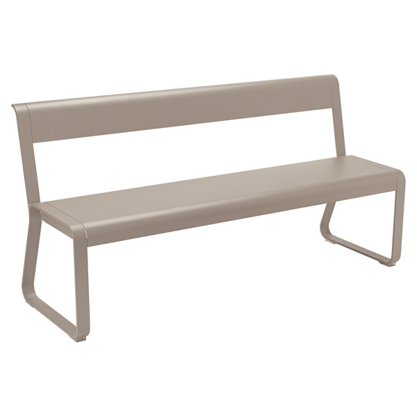 Fermob Bellevie Bench with Back in Nutmeg