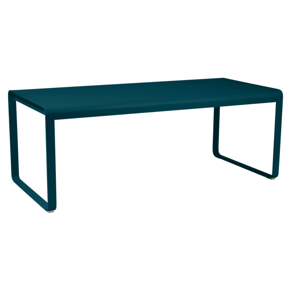 Bellevie Outdoor Dining Table 196 x 90cm By Fermob in Acapulco Blue