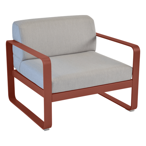 Bellevie Outdoor Lounge Armchair By Fermob in Red Ochre