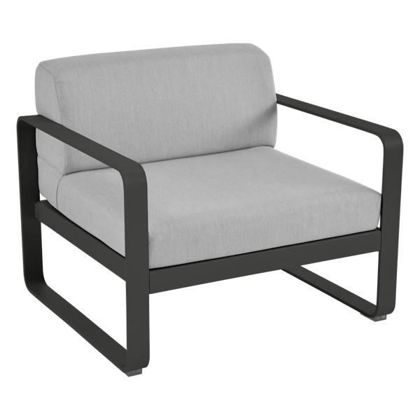 Bellevie Outdoor Lounge Armchair By Fermob in Liquorice
