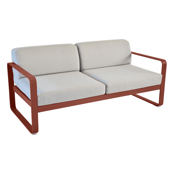 Bellevie 2 Seater Outdoor Sofa By Fermob in Red Ochre